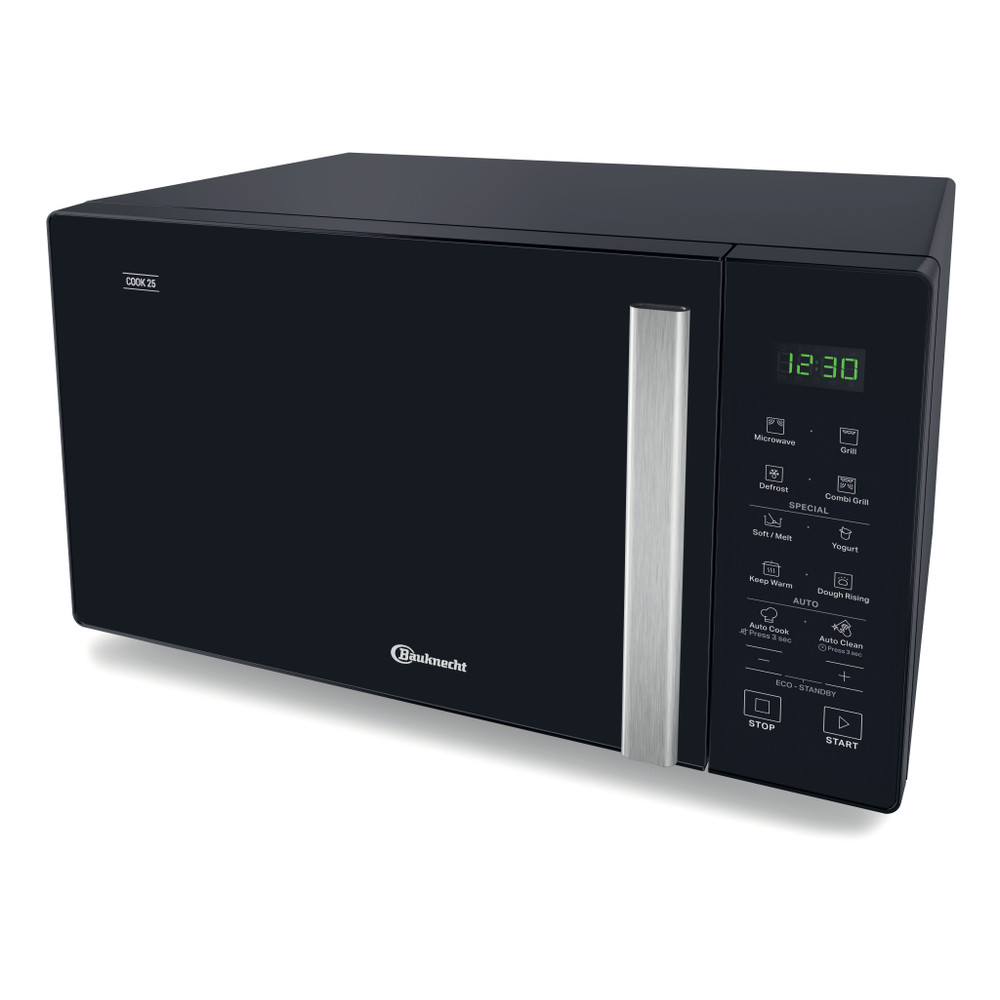 Bauknecht Four micro-ondes Appareil à pose libre MW 253 B CH Noir Electronique 25 Micro-ondes+ Grill 900 Perspective