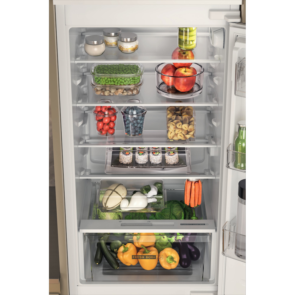 Whirlpool Hűtő/fagyasztó kombináció Beépíthető WHC18D011A2 Fehér 2 doors Drawer