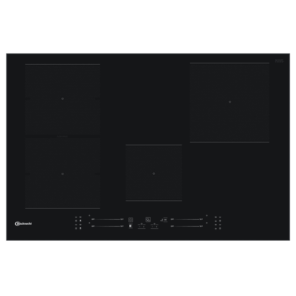 Bauknecht Kogeplade BS 7677F BA Black Induction vitroceramic Frontal