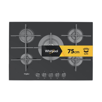 Whirlpool Table de cuisson GOWL 758/NB FR Noir Gaz Frontal