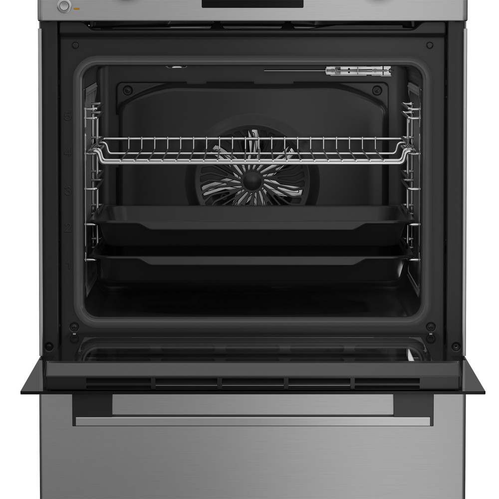 Indesit Κουζίνα I6I8LCSX Inox Ηλεκτρική Lifestyle frontal open