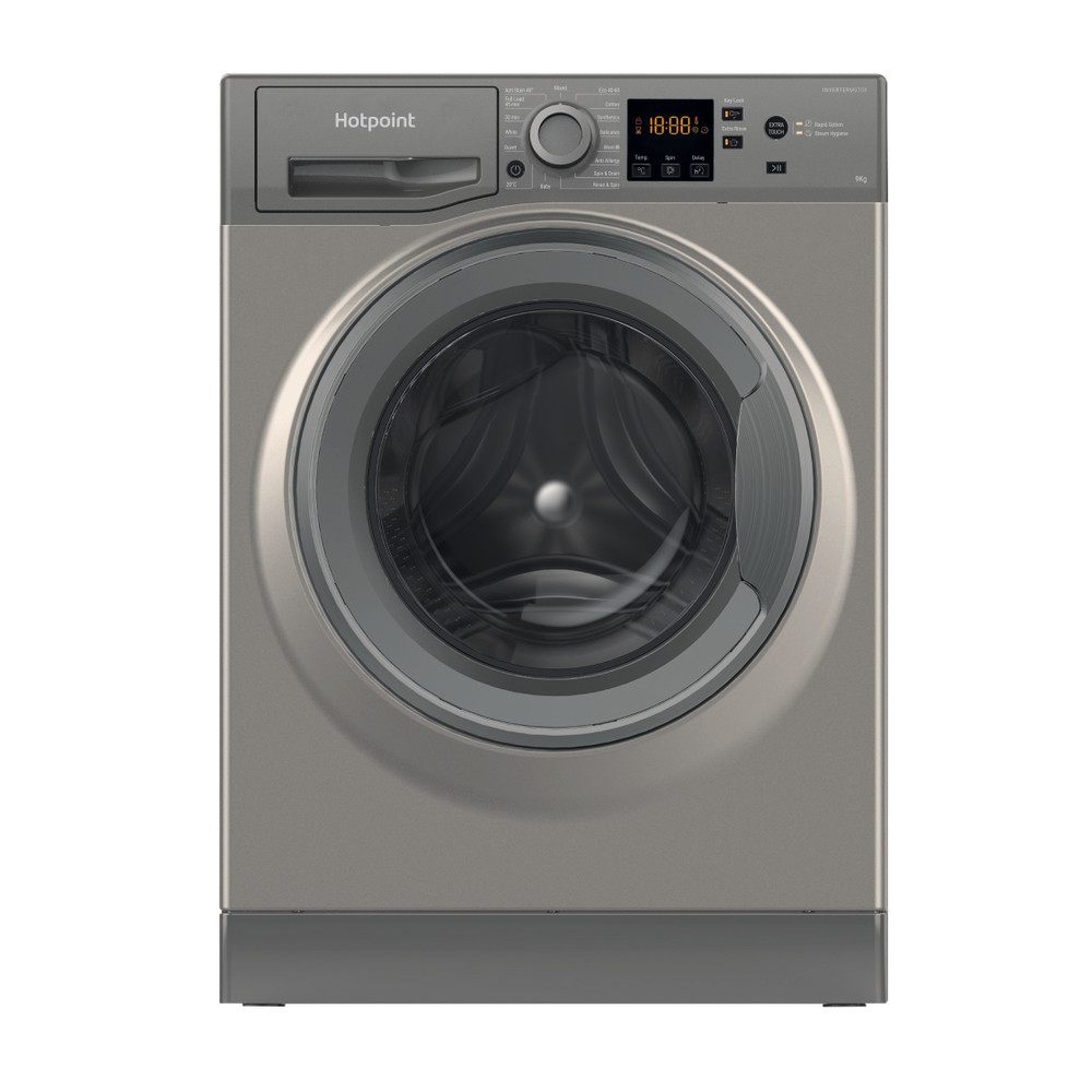 Hotpoint Washing machine Free-standing NSWM 945C GG UK N Graphite Front loader B Frontal