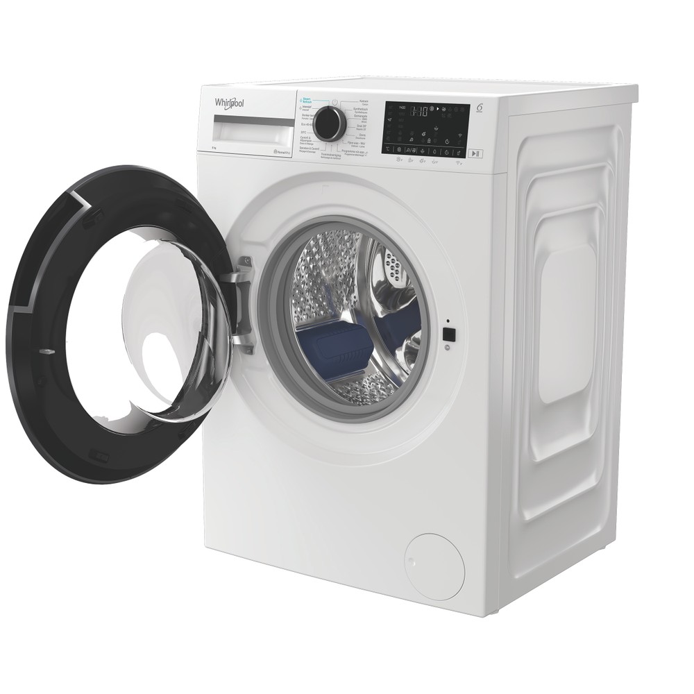 Whirlpool Lave-linge Pose-libre WAM 89WB BE Blanc Frontal A Perspective open