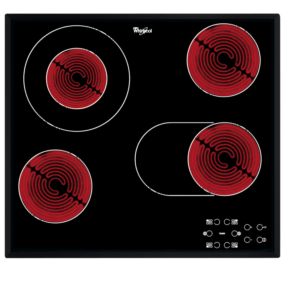 Whirlpool Ploča za kuhanje AKT 8190/BA Crna Radiant vitroceramic Frontal