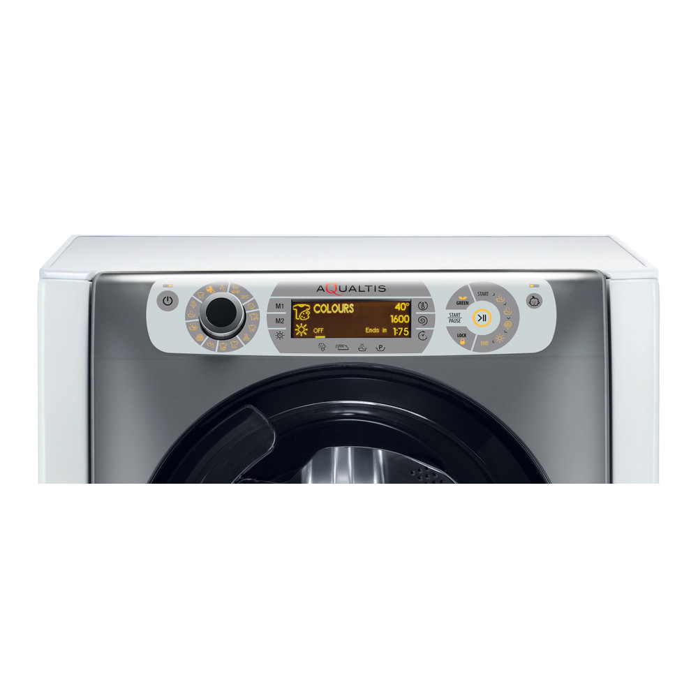 Hotpoint_Ariston Lavante-séchante Pose-libre AQD1072D 697 EU/A N Blanc Lave-linge frontal Control panel