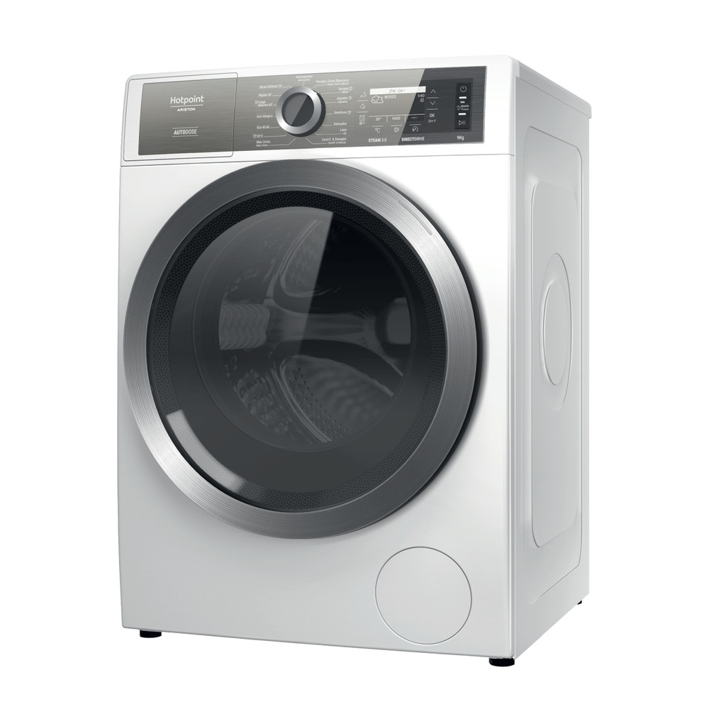 Hotpoint_Ariston Máquina de lavar roupa Livre Instalação H8 99AD GPOWER SPT Branco Carga Frontal A Perspective