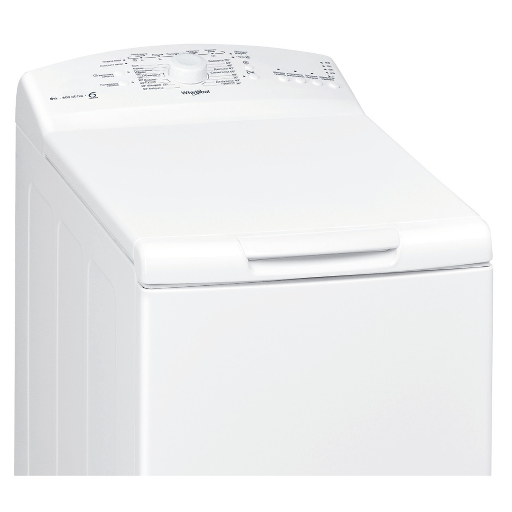 Whirlpool Пральна машина Соло AWE 6080 UA Білий Top loader A++ Control panel