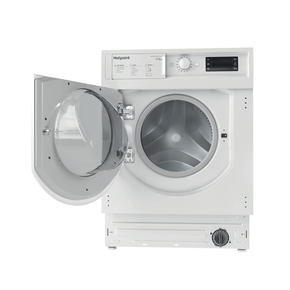 Hotpoint Washer dryer Built-in BI WDHG 75148 UK N White Front loader Frontal open