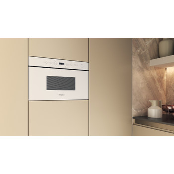 Whirlpool Micro-ondas Encastre WMN14BW Branco Eletrónico 22 MO + Função Grill 750 Lifestyle perspective