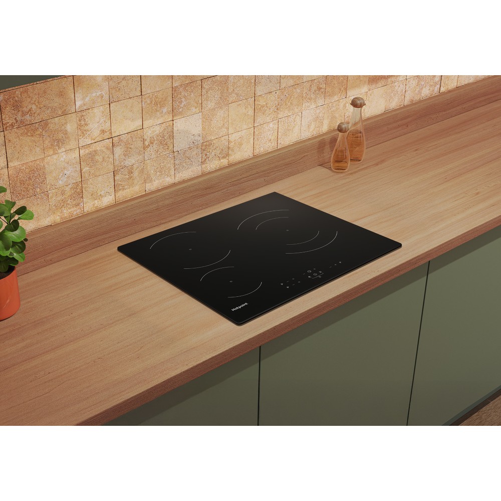 Hotpoint Encimera HS Q3260 NE Negro Induction vitroceramic Lifestyle perspective