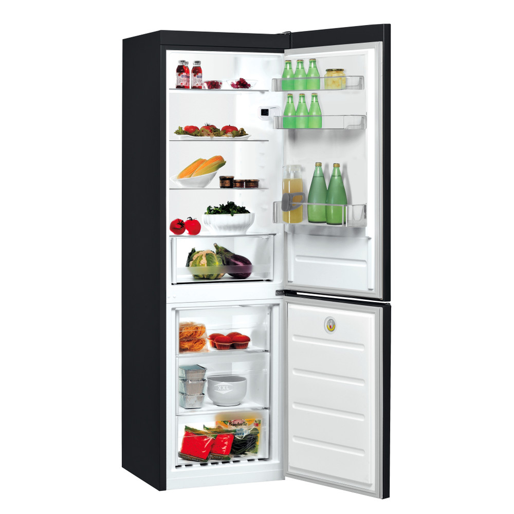 Indesit Külmik-sügavkülmik Eraldiseisev LI8 S2E K Must 2 doors Perspective open