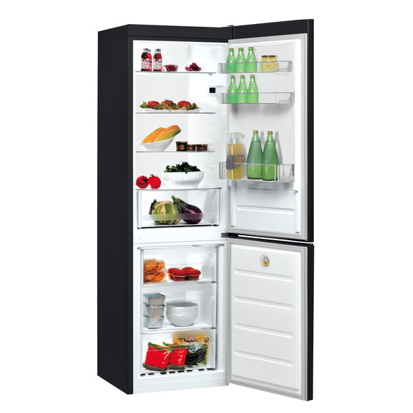 Indesit Külmik-sügavkülmik Eraldiseisev LI8 S2E K Must 2 doors Perspective open