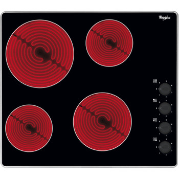 Whirlpool Hob AKM 609 IX Black Radiant vitroceramic Frontal