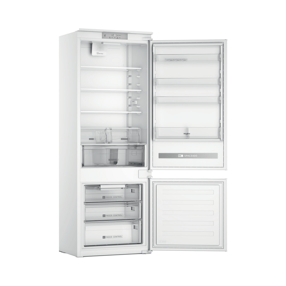 Whirlpool Koel-vriescombinatie Inbouw SP40 810 2 Wit 2 deuren Perspective open
