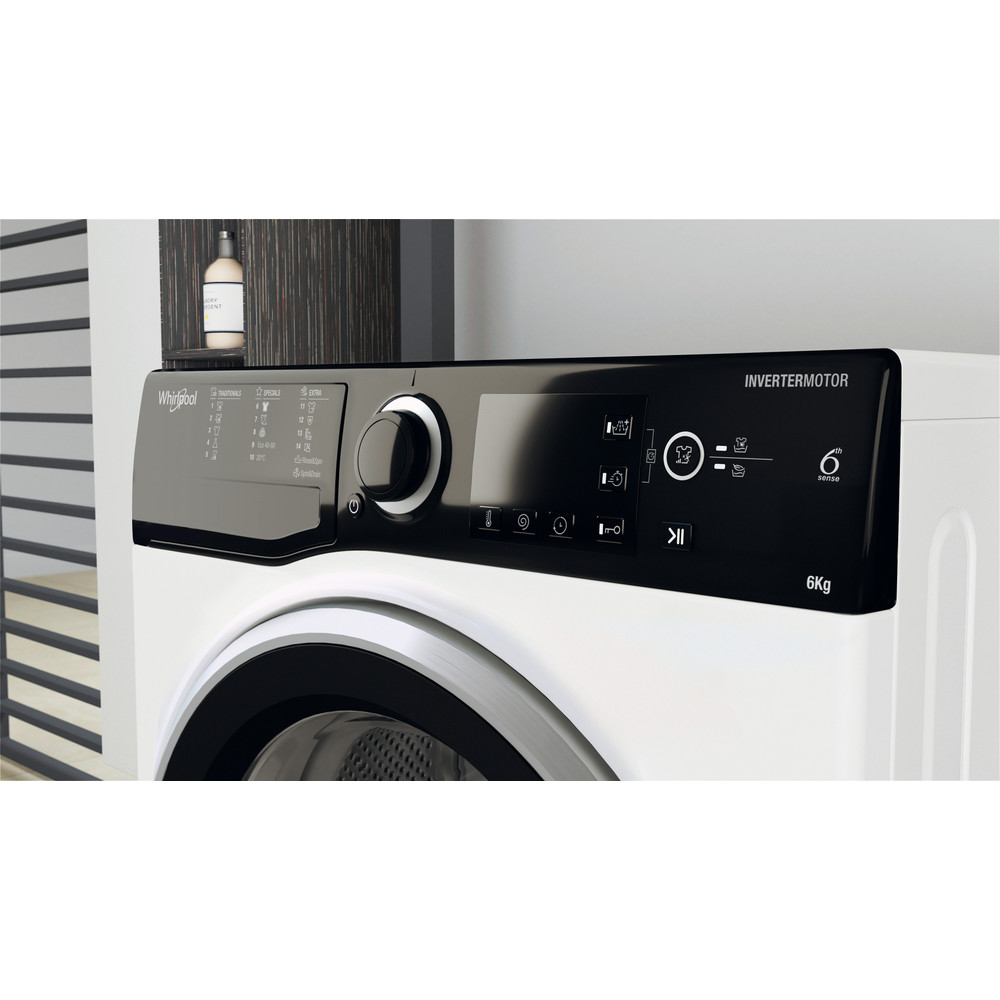 Whirlpool Mosógép Szabadonálló WRBSB 6249 S EU Fehér Elöltöltős C Lifestyle control panel