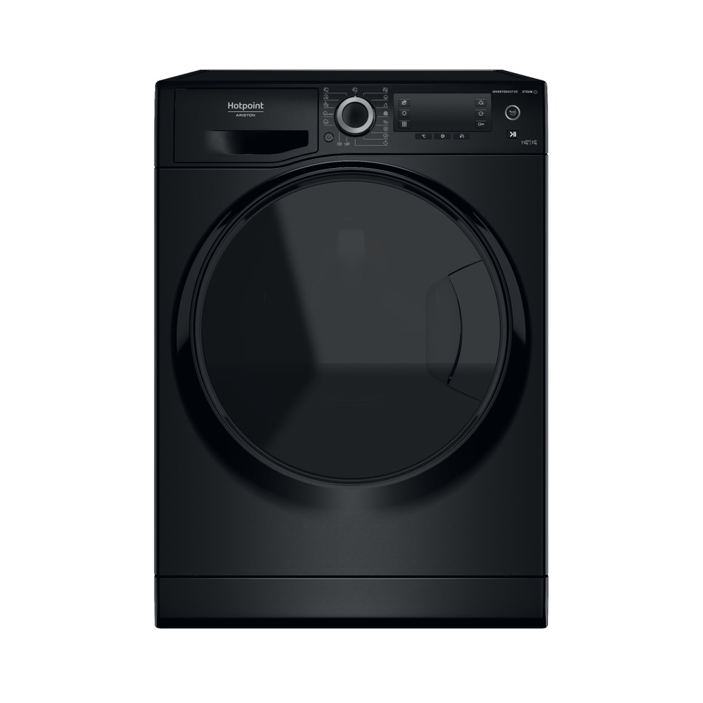 Hotpoint_Ariston Lavante-séchante Pose-libre NDD 11725 BDA EU Noir Lave-linge frontal Frontal