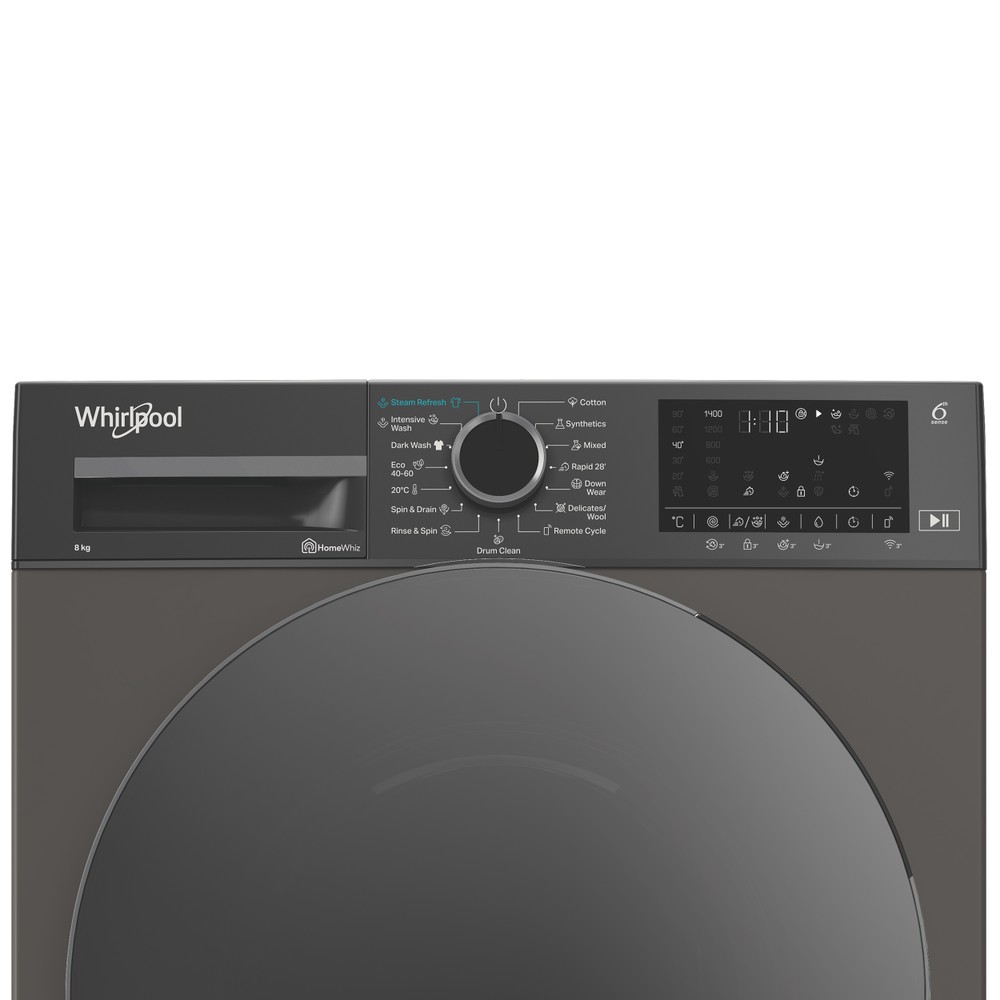 Whirlpool Maşină de spălat rufe Independent WAM 86GBC EE Manhattan Grey Încărcare frontală A Control panel