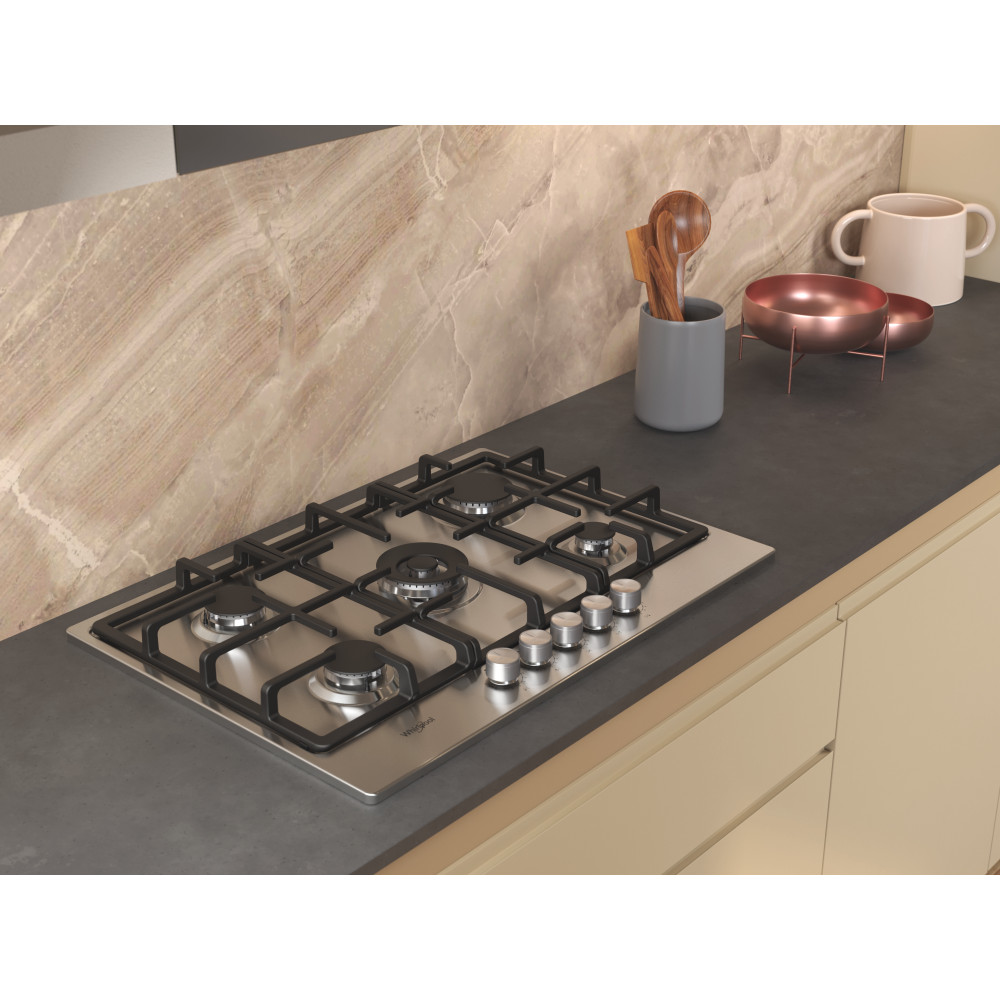 Whirlpool Table de cuisson TKRL 761 IX K Inox Gaz Lifestyle perspective