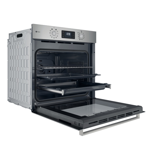 Indesit Φούρνος Εντοιχιζόμενο IO K58HSU1 X Ηλεκτρική A+ Perspective open