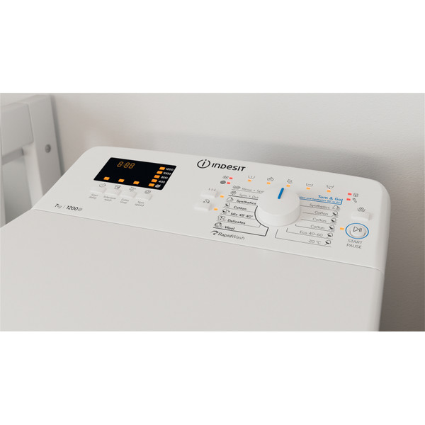 Indesit Perilica za rublje Samostojeći BTW S72200 EU/N Bijela Gornje punjenje E Lifestyle control panel