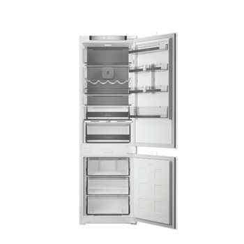 Whirlpool Kombinovaná chladnička s mrazničkou Vstavané WHK2 5293 B5E2 Zinc Metal 2 doors Frontal open