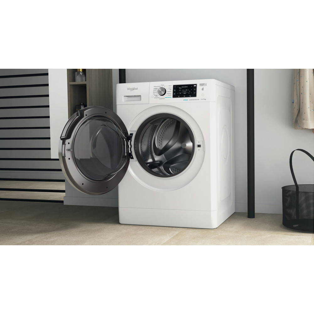 Whirlpool Maşină de spălat rufe cu uscător Independent FFWDD 1176258 BCV EE Alb Încărcare frontală Lifestyle perspective open