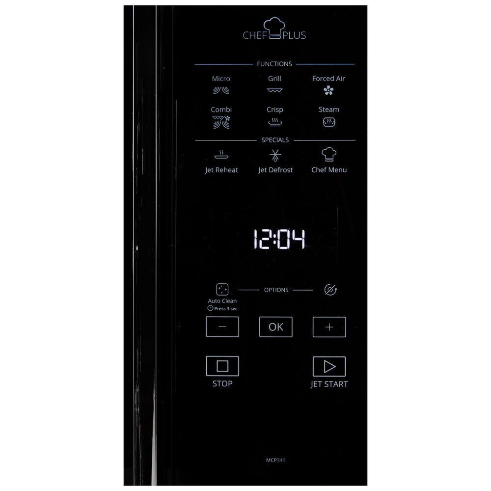Whirlpool Mikrovlnná rúra Voľne stojace MCP 349 BL Čierna Elektronické 25 Mikrovlny kombi 800 Control panel