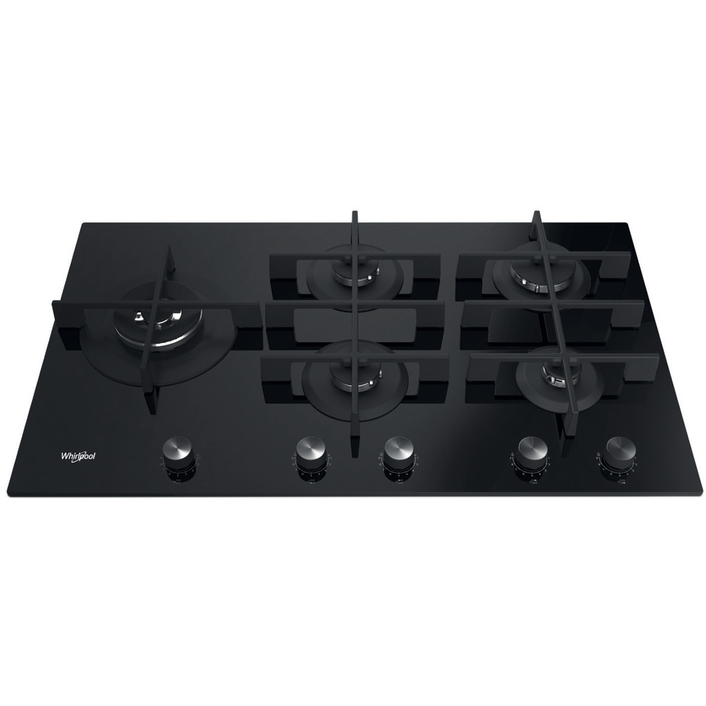 Whirlpool Table de cuisson GOWL 928/NB Noir GAS Frontal top down