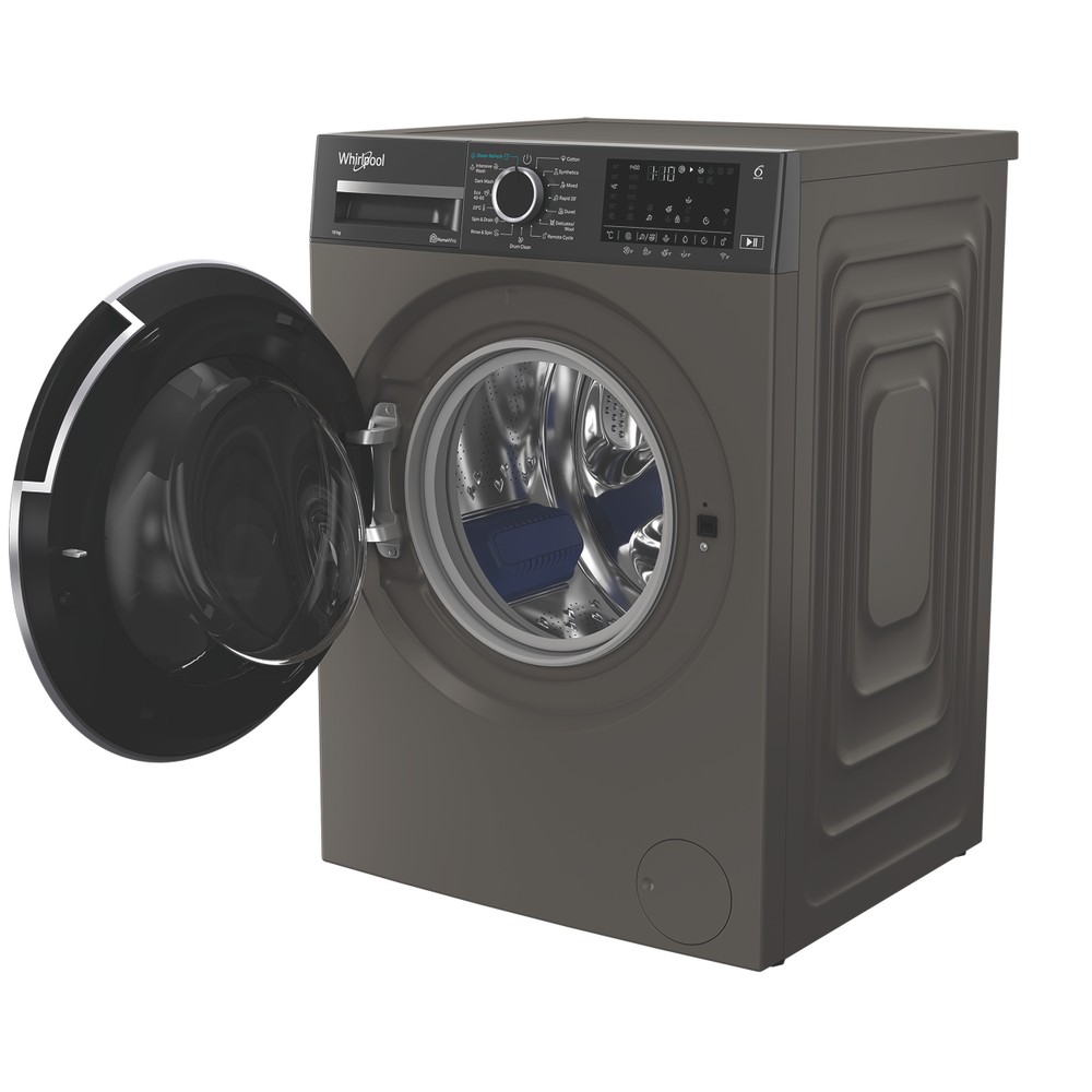 Whirlpool Maşină de spălat rufe Independent WAM 09GBC EE Manhattan Grey Încărcare frontală A Perspective open