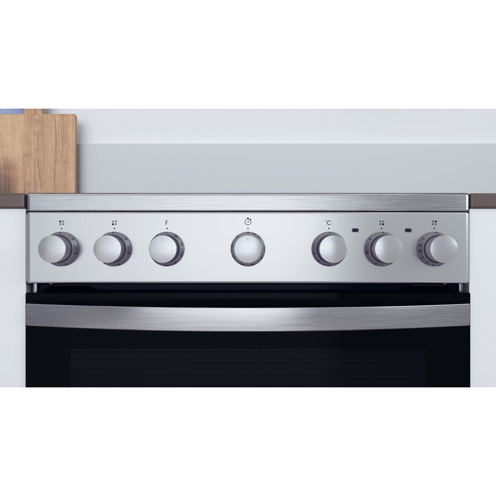 Indesit Cuisinière IS67V5PCX/E Inox Electrique Control panel