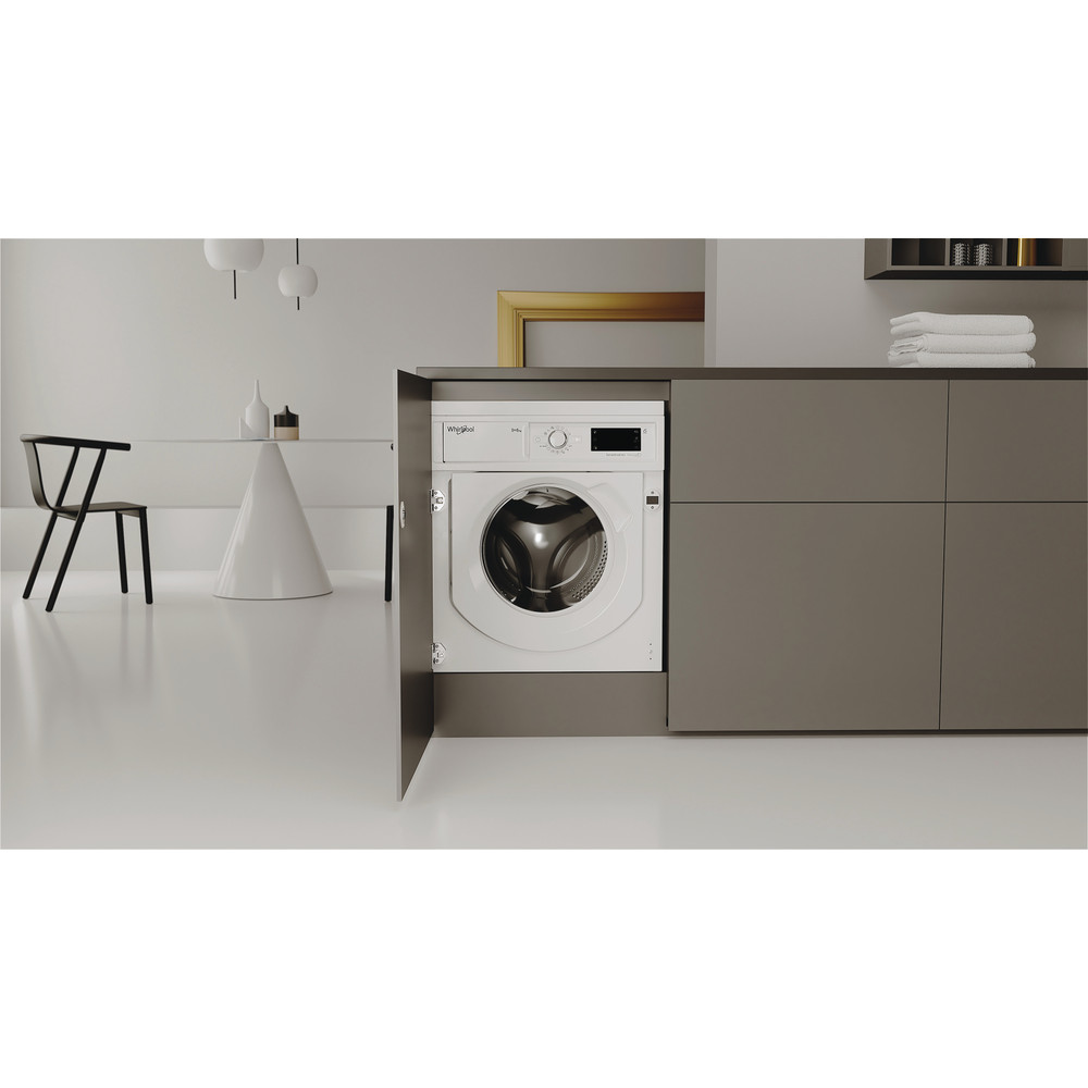 Whirlpool Mosó-szárító Beépíthető BI WDWG 961484 EU Fehér Elöltöltős Lifestyle frontal open