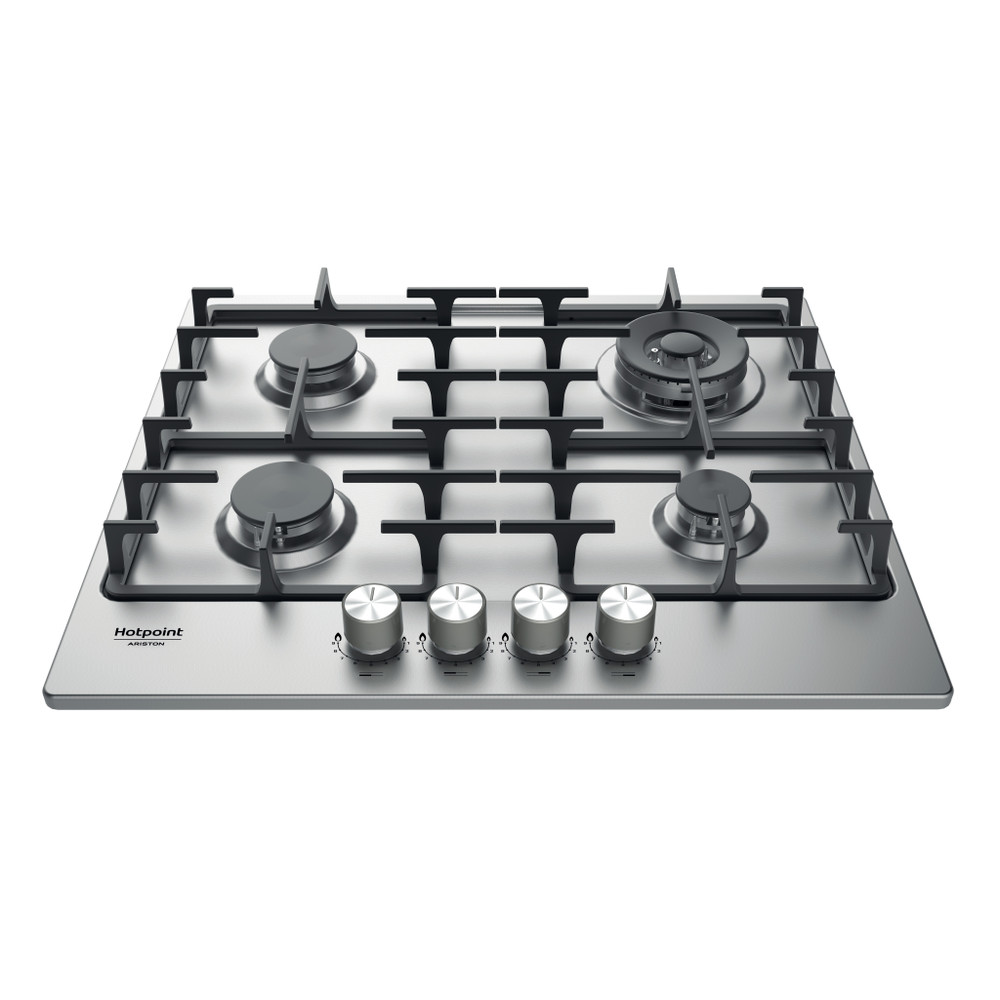 Hotpoint_Ariston Encimera PPH 60G DF/IX Inox Gas Frontal top down