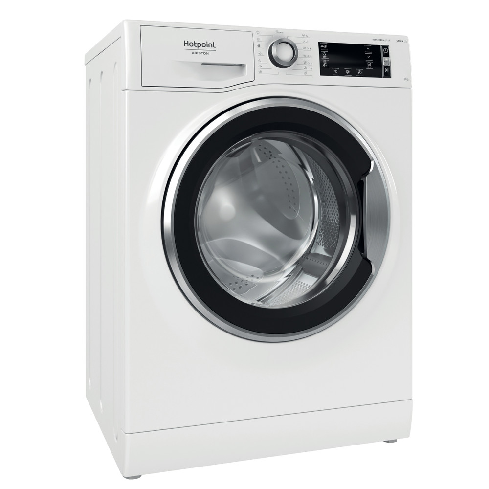 Hotpoint_Ariston Máquina de lavar roupa Livre Instalação NLCD 948 WC A EU Branco Carga Frontal A Perspective