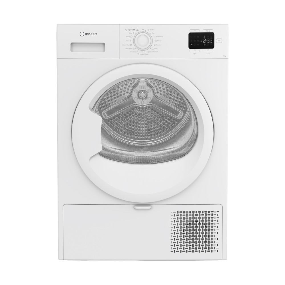 „Indesit“ Džiovyklė C YSD 72D WW EE Balta Frontal