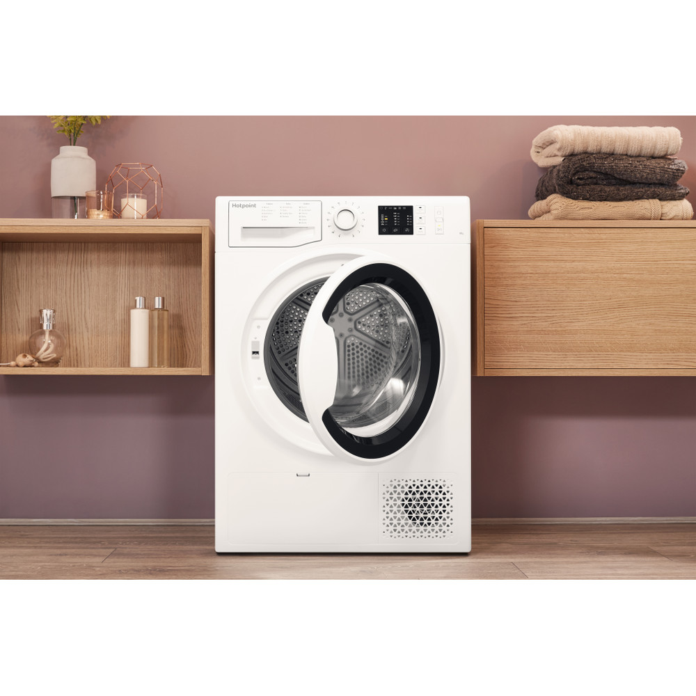 Hotpoint Dryer NT M10 81WK UK White Lifestyle frontal open