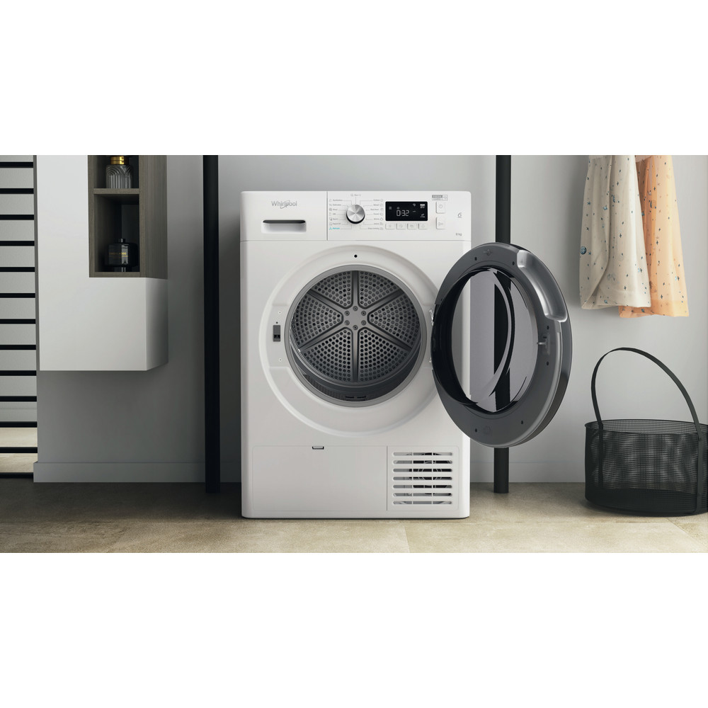 Whirlpool Sušička FFT M11 82B EE R Bílá Lifestyle frontal open