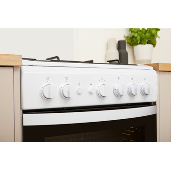 Indesit Cocina IS5G1PMW/E Blanco Gas Lifestyle control panel