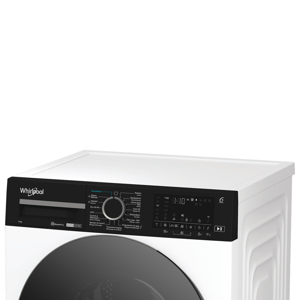 Whirlpool Wasmachine Vrijstaand WPM 97W ADS BE Wit Voorlader A Lifestyle control panel