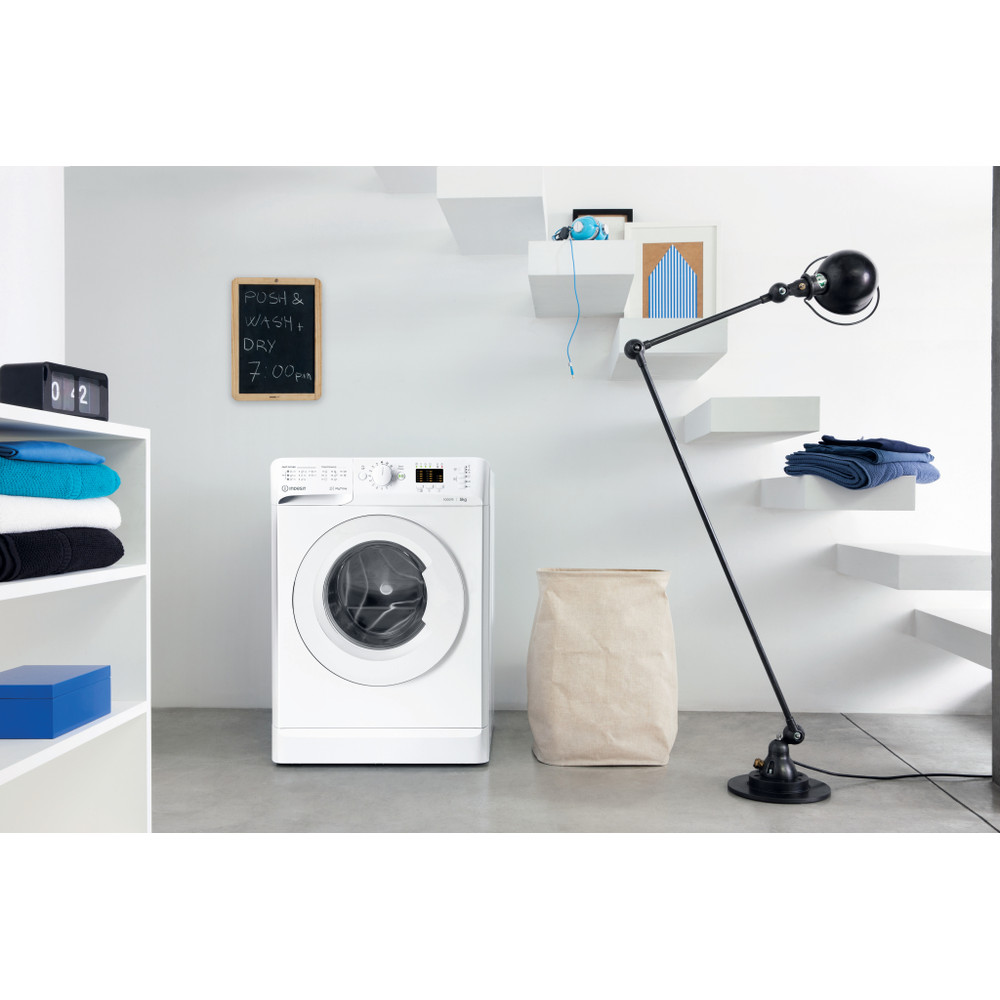 Indesit Стиральная машина Отдельно стоящий OMTWSA 51052 W EU Белый Front loader A++ Lifestyle perspective