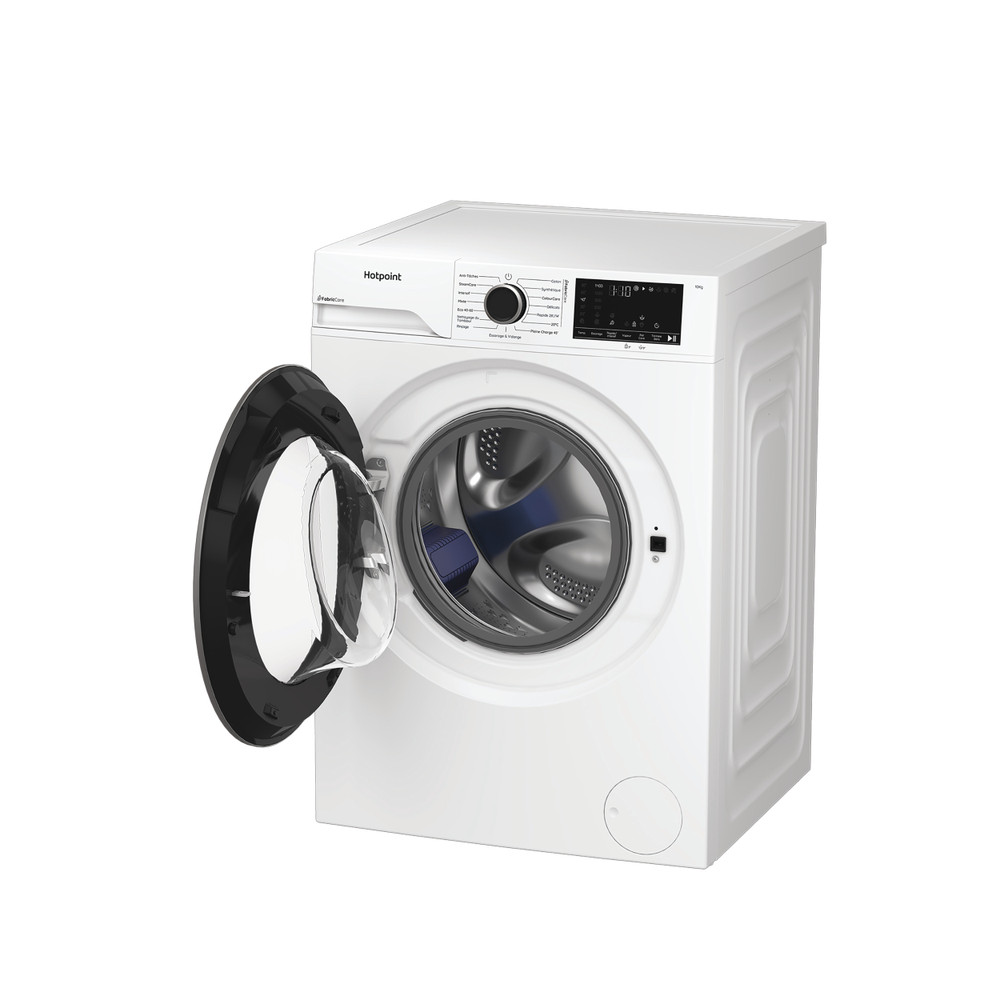 Hotpoint Lave-linge Pose-libre HB 103 CARE FR Blanc Lave-linge frontal A Perspective open
