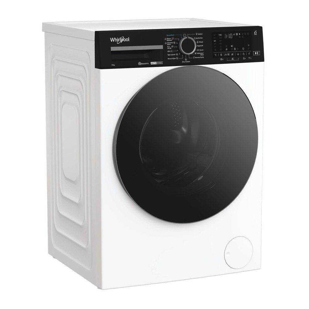 Whirlpool Mosógép Szabadonálló WPM 912W ADS EE Fehér Elöltöltős A Perspective