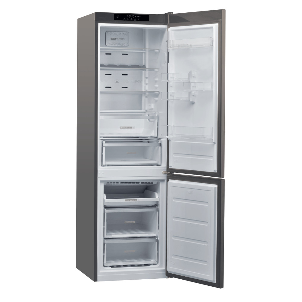 Whirlpool Kombinirani hladnjak Samostojeći W9M 941S SX Optički Inox 2 doors Perspective open