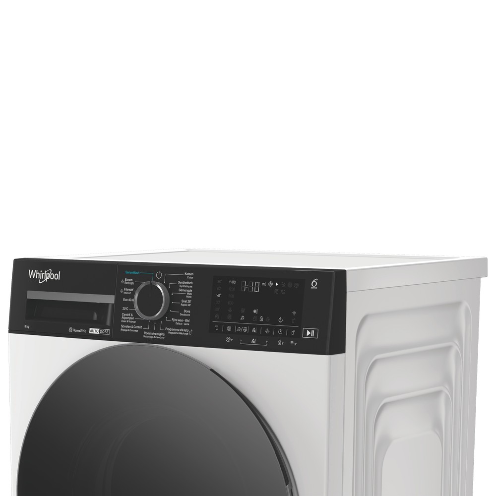 Whirlpool Wasmachine Vrijstaand WPM 89W ADS BE Wit Voorlader A Lifestyle control panel