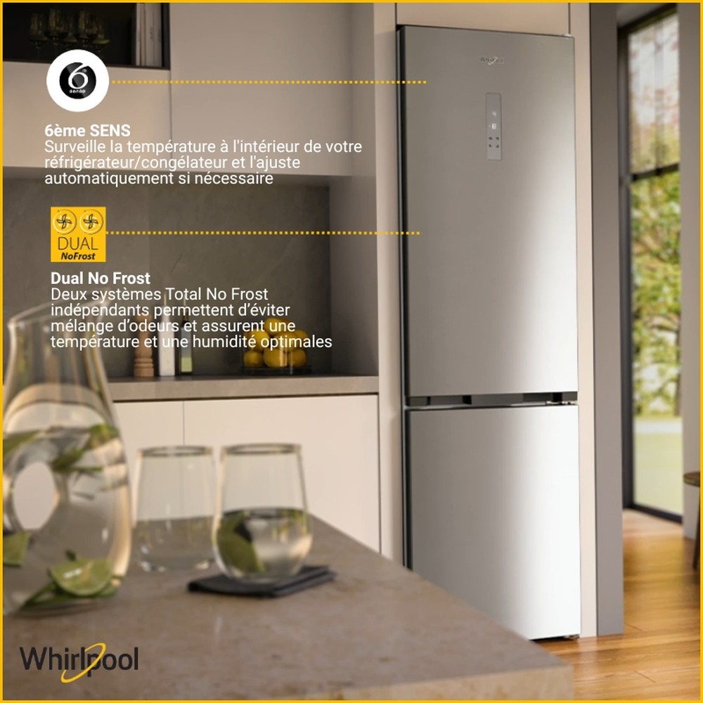 Whirlpool Холодильник з нижньою морозильною камерою. Соло WHK 26402 XP4E New Silver – ARC 1035 2 двері Lifestyle detail