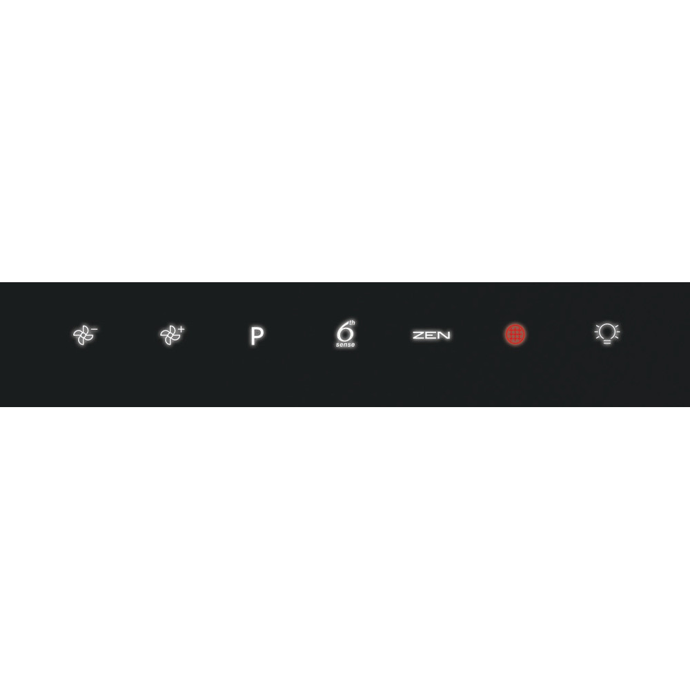 Whirlpool Exaustor Encastre WHBS 92F LT K/1 Preto Wall-mounted Eletrónico Control panel