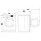 Indesit Пральна машина Соло OMTWE 71483 W EU Білий Front loader A+++ Technical drawing
