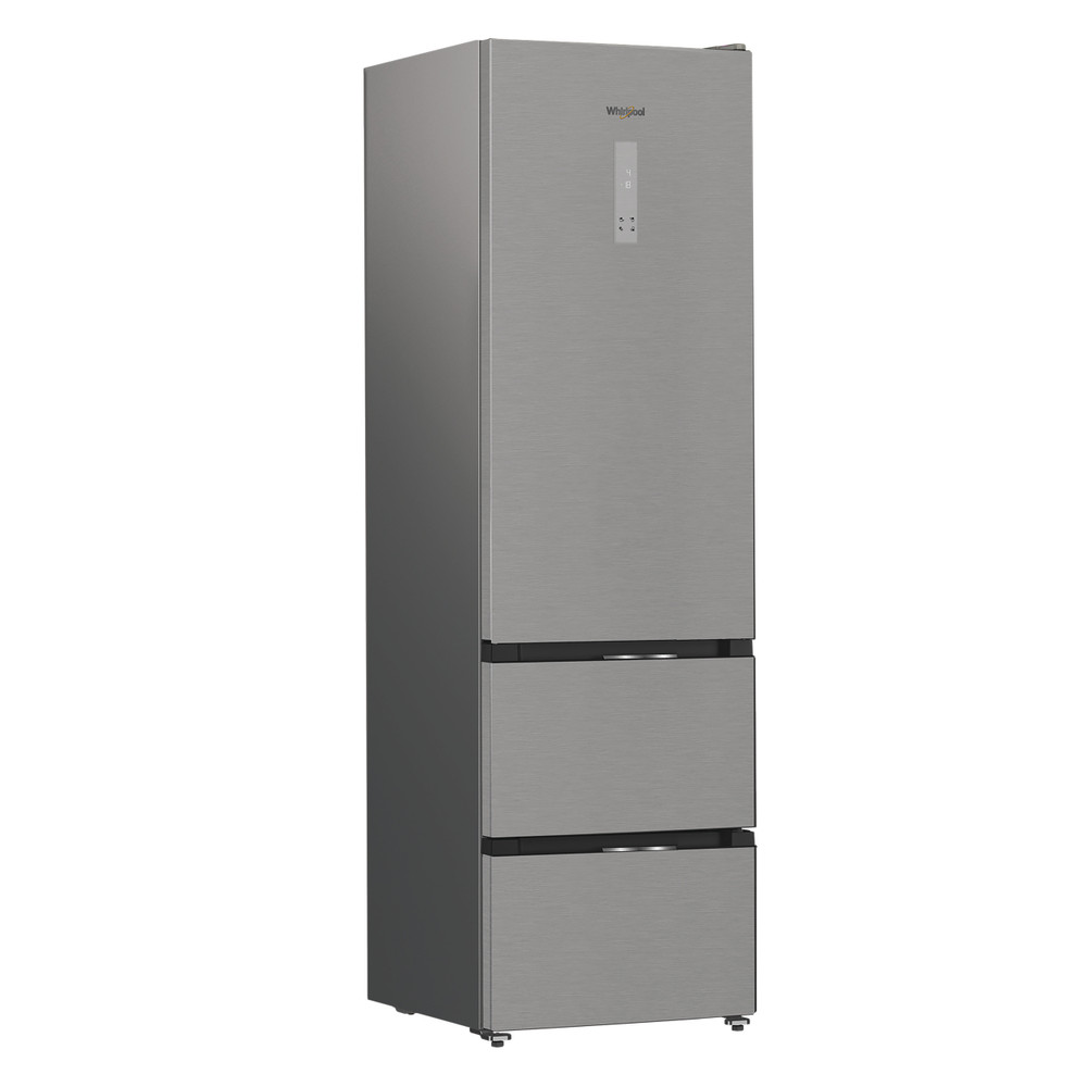 Whirlpool Kombinirani hladnjak Samostojeći WHKF 6352 X5E Srebrna 2 doors Perspective