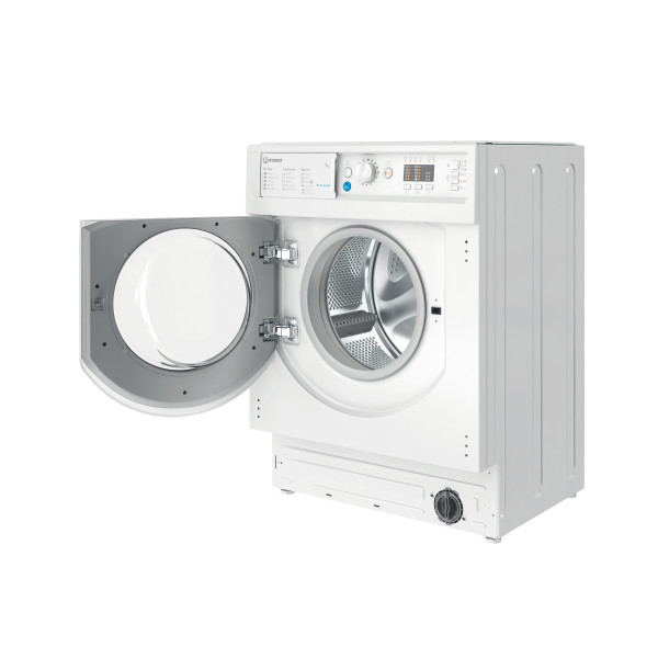 Indesit Washing machine Built-in BI WMIL 71252 UK N White Front loader E Perspective open