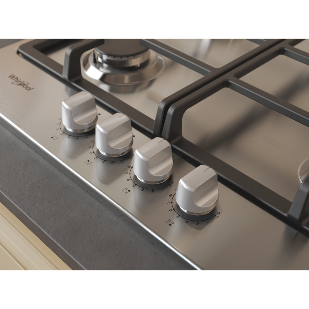 Whirlpool Varná deska TGML 661 IX R Nerez Plynová Lifestyle control panel