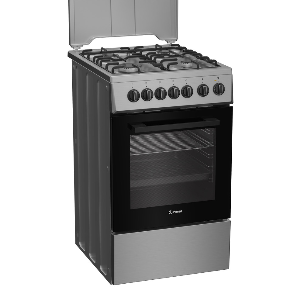 Indesit Plīts I5G5PMX Inox Gāzes Perspective